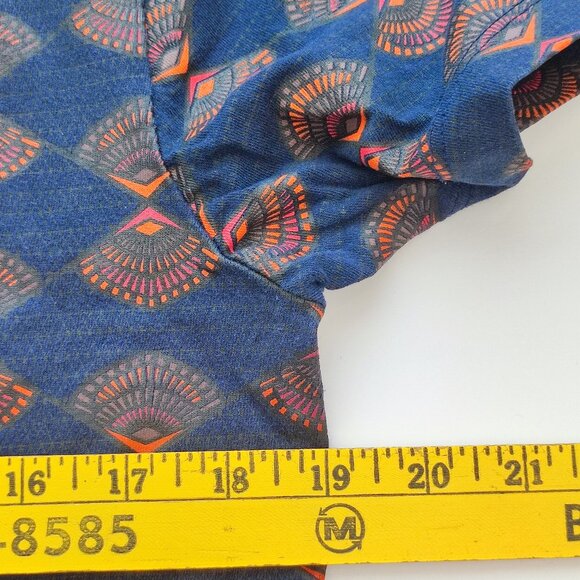 Jack & Jones T-shirt men's size L navy blue with orange graphic pattern slim fit - Picture 8 of 9